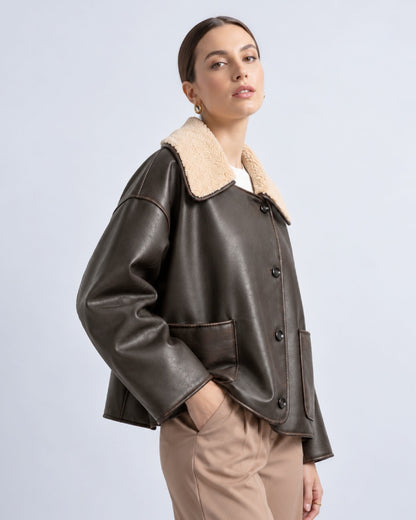 ShearlingLeatherLimitedEditionOversizedDoubleFacedJacket