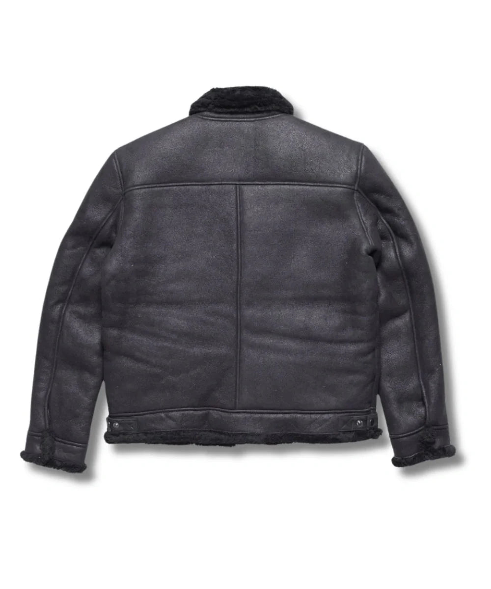 Shearling Bomber Leather Jacket