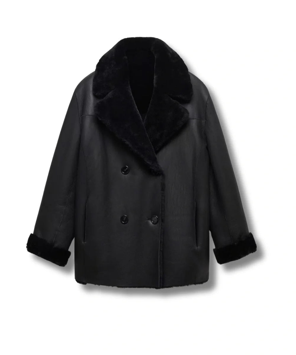 Shearling Lined Leather Jacket