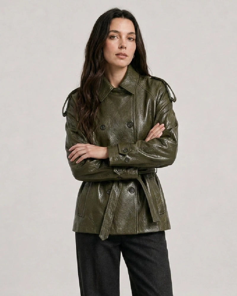 ShortFauxLeatherTrenchCoat
