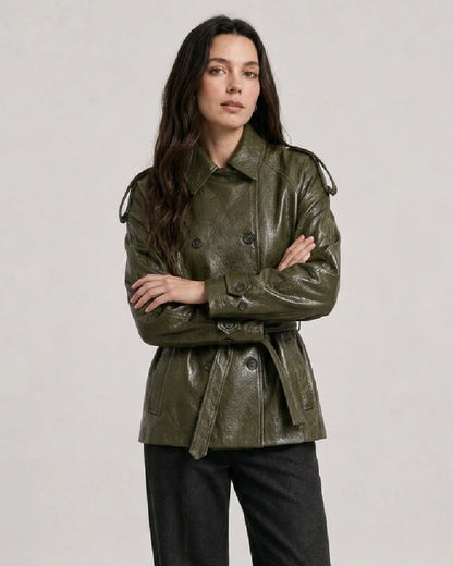 ShortFauxLeatherTrenchCoat