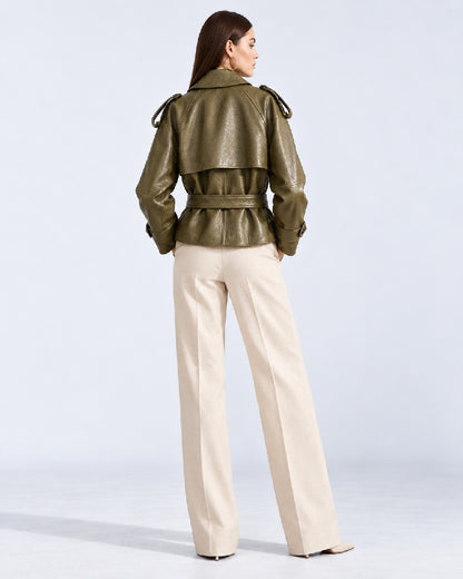 Short_Green_Leather_Trench_Coat