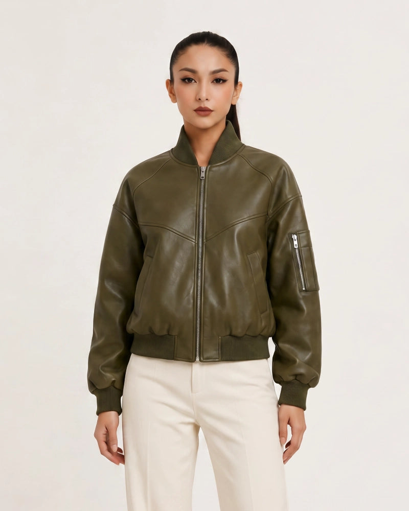 SleevePocketTwillBomberJacket