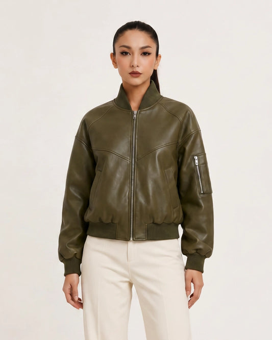 SleevePocketTwillBomberJacket