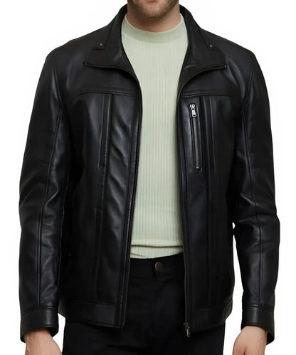 Slim Fit Leather Motorcycle Jacket