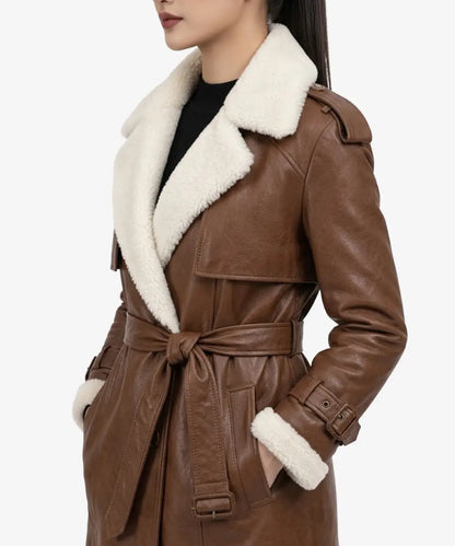 Women100_LEATHERLONGTRENCHCOATwithshearlingwomenCOLLECTIONLIMITEDEDITION