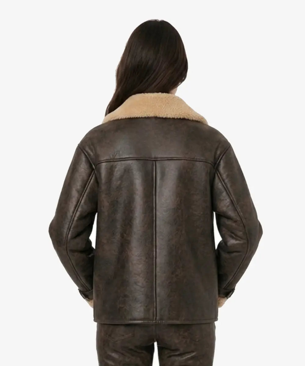 WomenBrownShearlingLeather_OversizedDoubleFacedAviatorBomberJacket