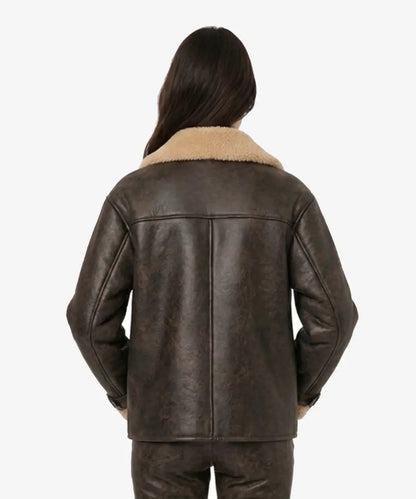 WomenBrownShearlingLeather_OversizedDoubleFacedAviatorBomberJacket