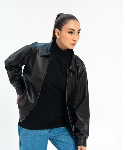 Women_Black_Oversized_Leather_Bomber_Jacket