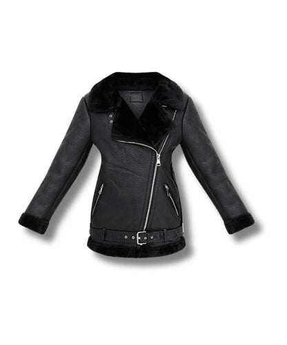 Women's Black Aviator Jacket