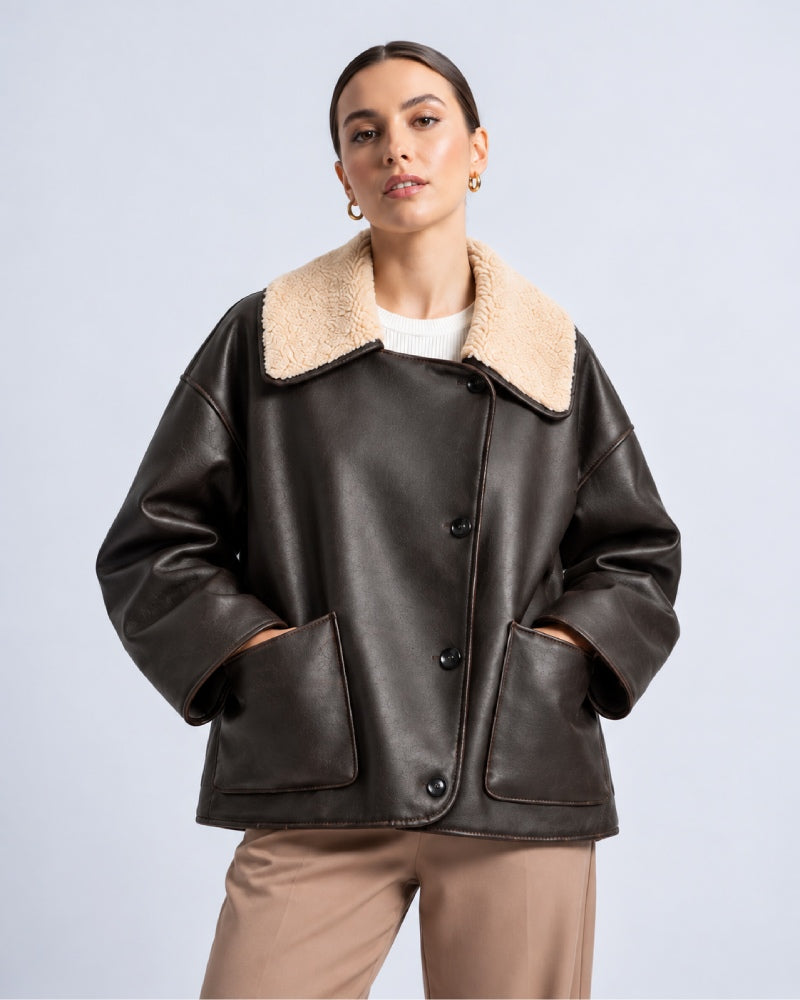 Women_sBrownShearlingLeatherLimitedEditionOversizedDoubleFacedAviatorJacket