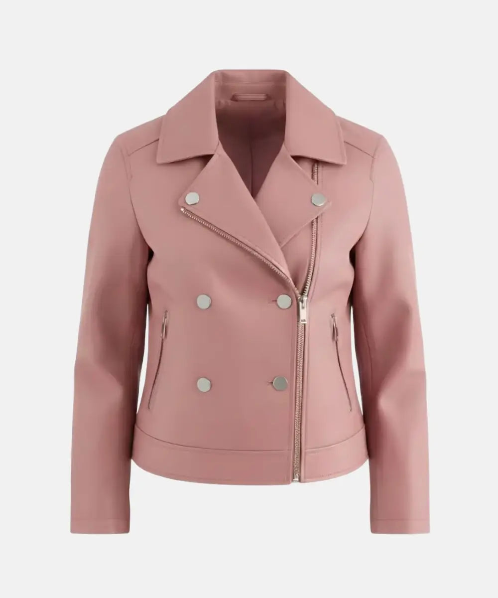 Women_sPinkLeatherBikerJacket