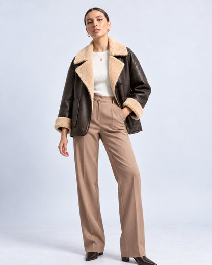 Women_sShearlingBrownLeatherLimitedEditionOversizedDoubleFacedAviatorBomberJacket
