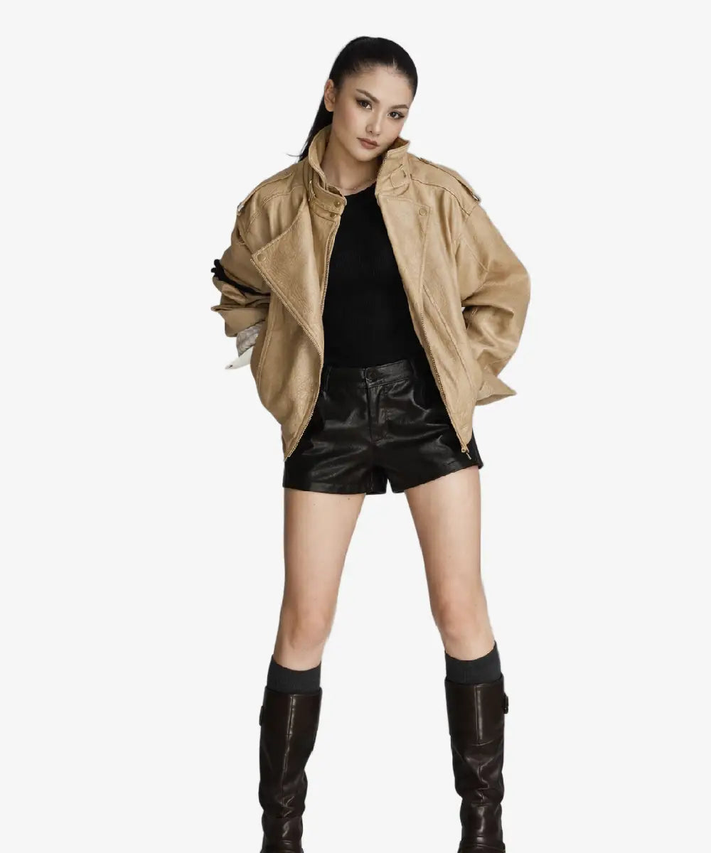Women_sZaraFW2526OversizedFauxLeatherJacketHighCollarStyle
