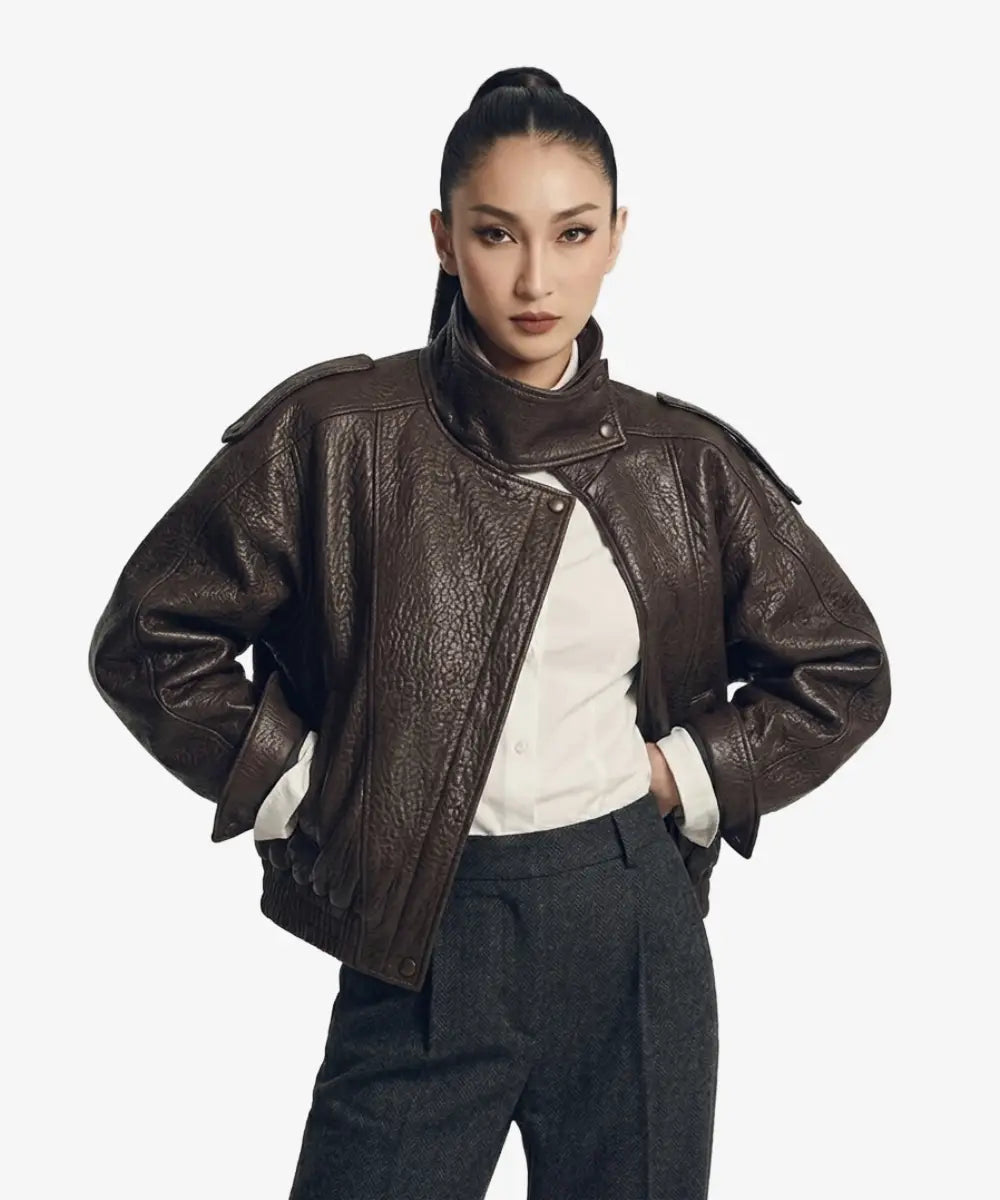 Women_sZaraFW2526VintageOversizedFauxLeatherJacketHighCollarBikerStyle
