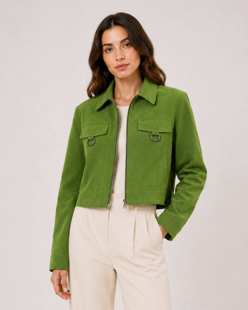 Women_s_Green_Faux_Suede_Cargo_D-Ring_Jacket