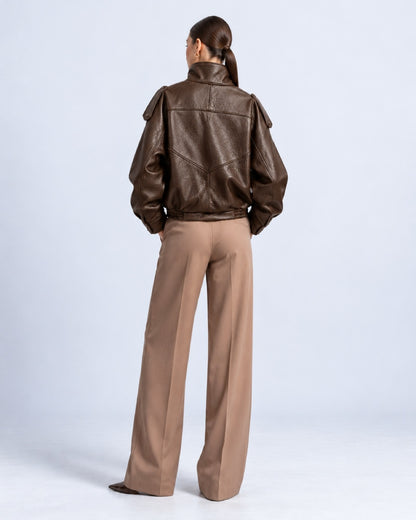 Women_s_High_Collar_Vintage_Oversized_Faux_Brown_Leather_Jacket