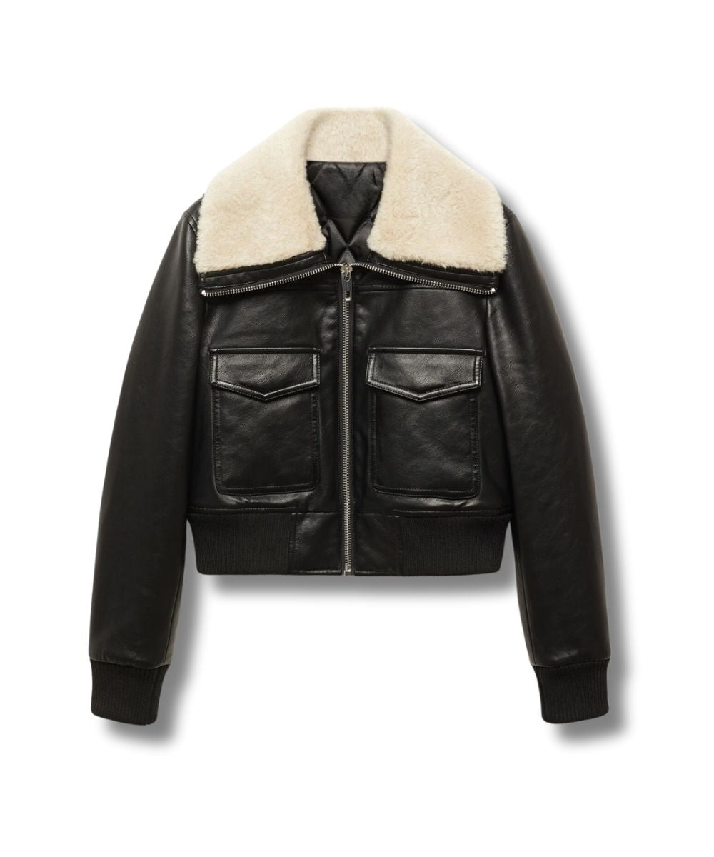 Women's Leather Shearling Jacket