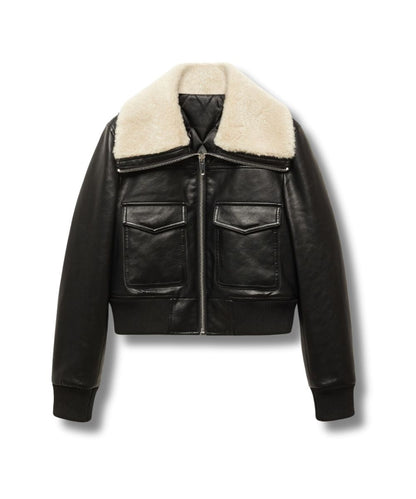 Women's Leather Shearling Jacket