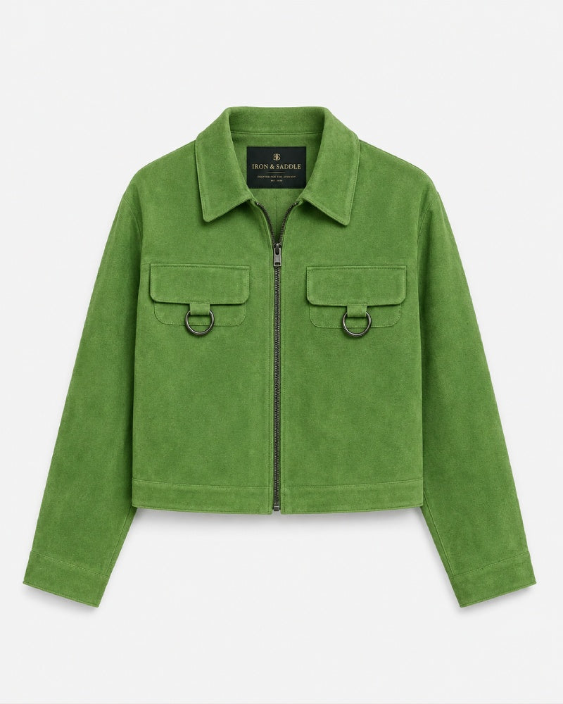 Women_s_Premium_Green_Faux_Suede_D-Ring_Utility_Jacket