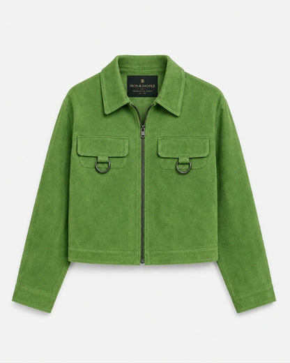 Women_s_Premium_Green_Faux_Suede_D-Ring_Utility_Jacket