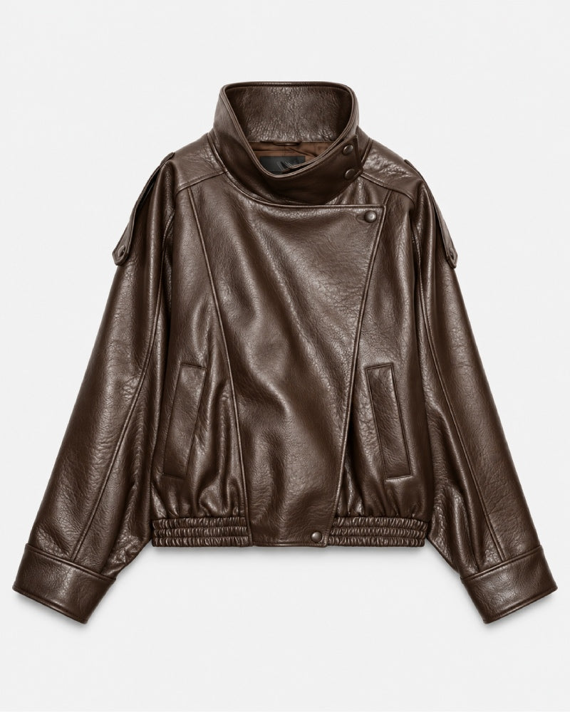Women_s_Vintage_Oversized_Brown_Faux_Leather_Jacket_High_Collar_Biker_Style