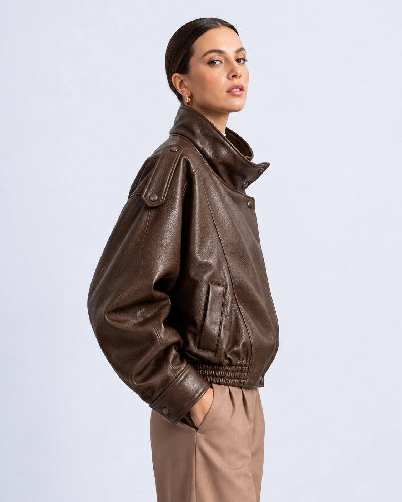 Women_s_Vintage_Oversized_Faux_Leather_Jacket_High_Collar_Biker_Style