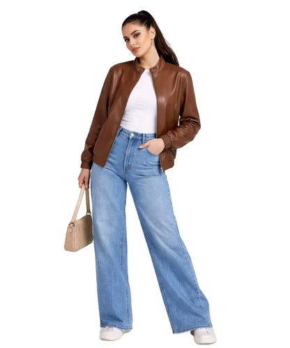 Womens_Faux_Leather_Bomber_Jacket_With_High_Neck