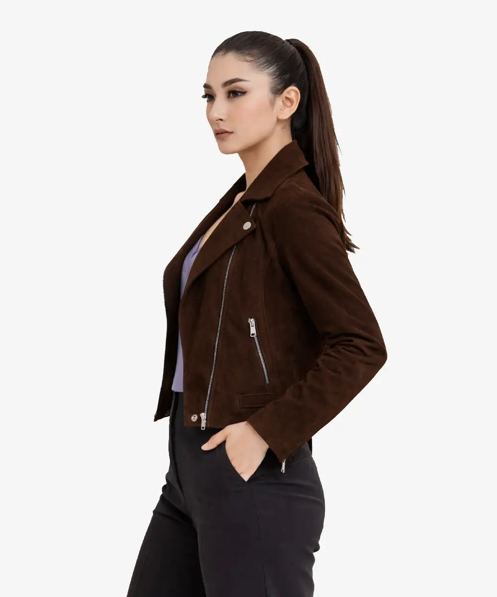 Womens_Suede_Leather_Dark_Brown_Biker_Jacket_With_Laple_Style