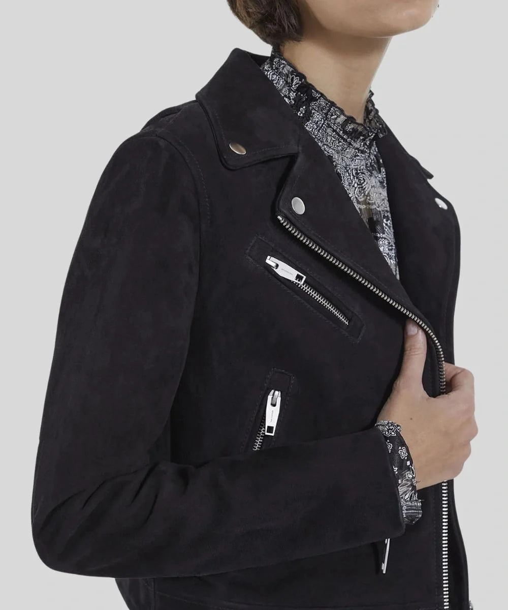 biker jacket suede womens