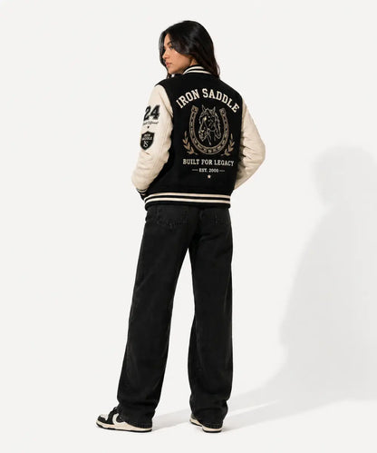 premiumIronSaddleFirstDropVarsityJacket