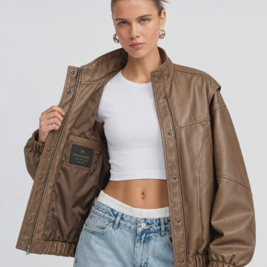 Women_sOversizedFauxLeatherBomberJacketWithHighNeck