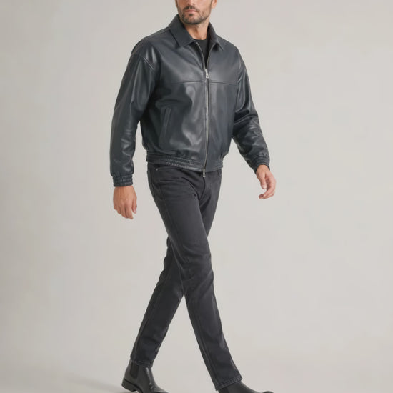 MidnightLeatherBlousonJacket
